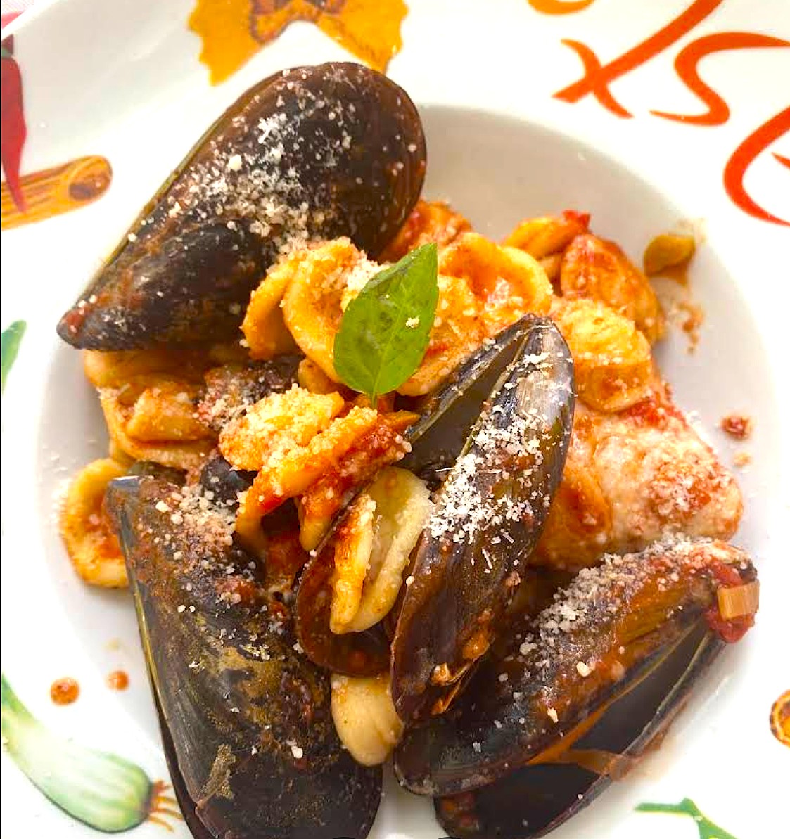 Pasta con mejillones